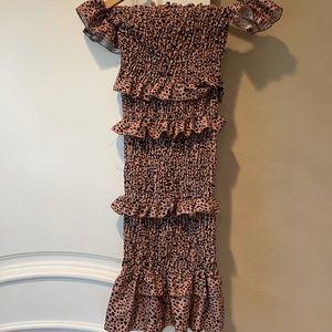 Scrunch ruffle crop top and skirt size small